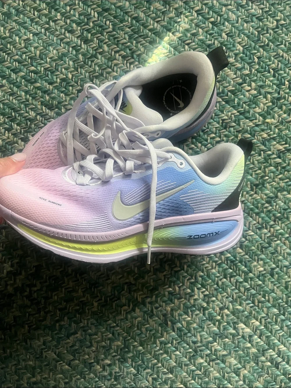 Nike Women's Gradient Pastel Running Shoes - Pink, Blue & Lime Accents